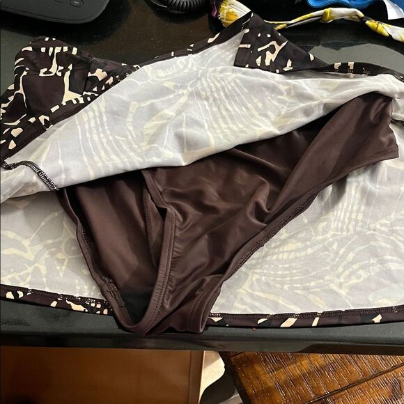 St. John's Bay Brown and Cream Swim Coverup - Picture 3 of 6